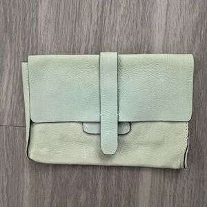 GAP Green Clutch with Fold-Over Flap